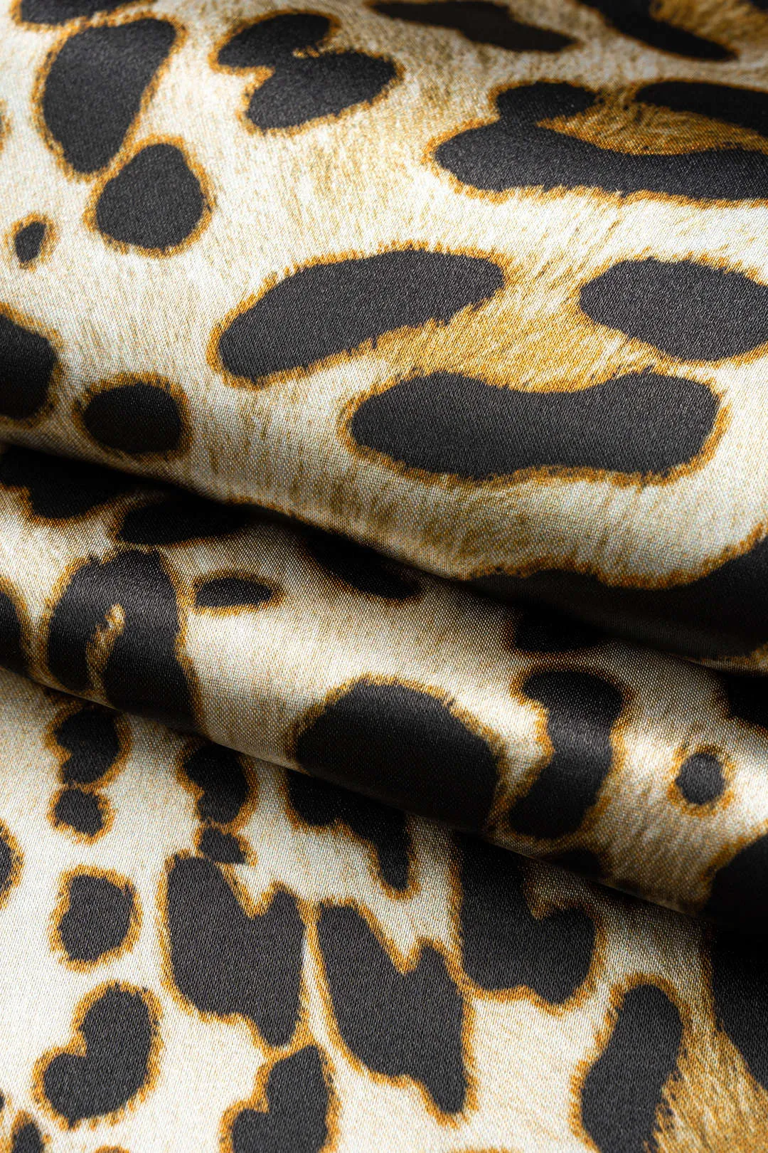 Leopard Print Satin Belted Straight Leg Trousers sold by Micas product image thumbnail 4