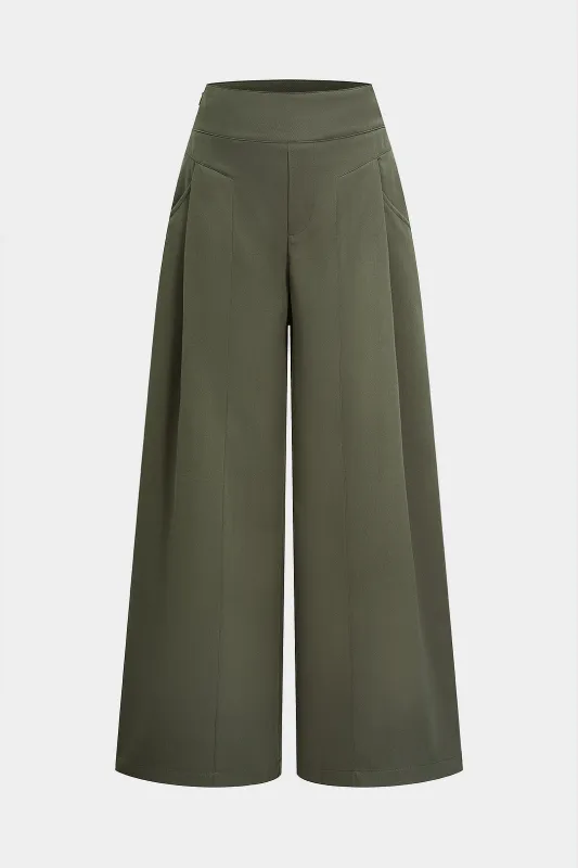 Pocket High Waist Wide Leg Trousers sold by Micas