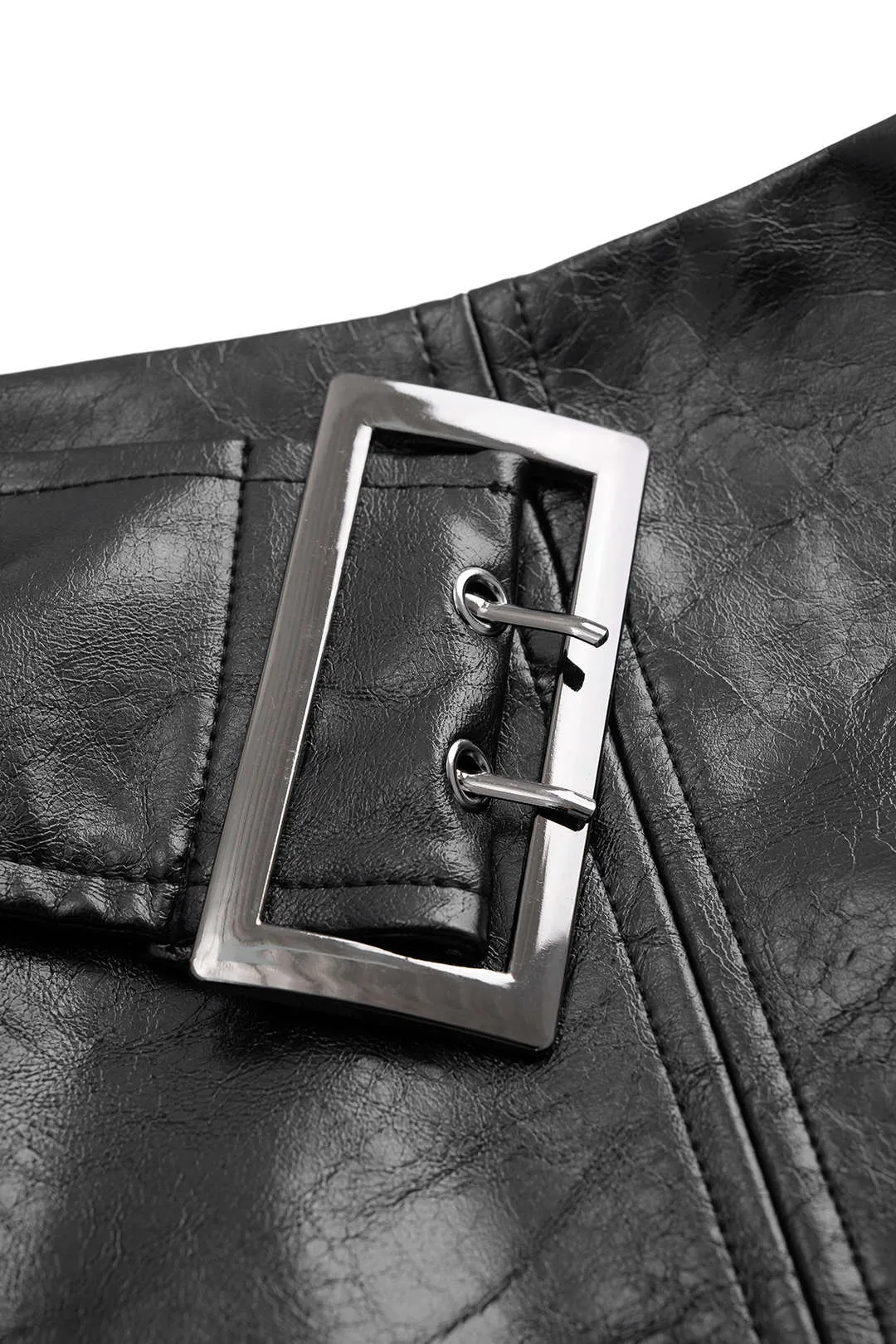 Faux Leather Belted Skirt sold by Micas product image thumbnail 3