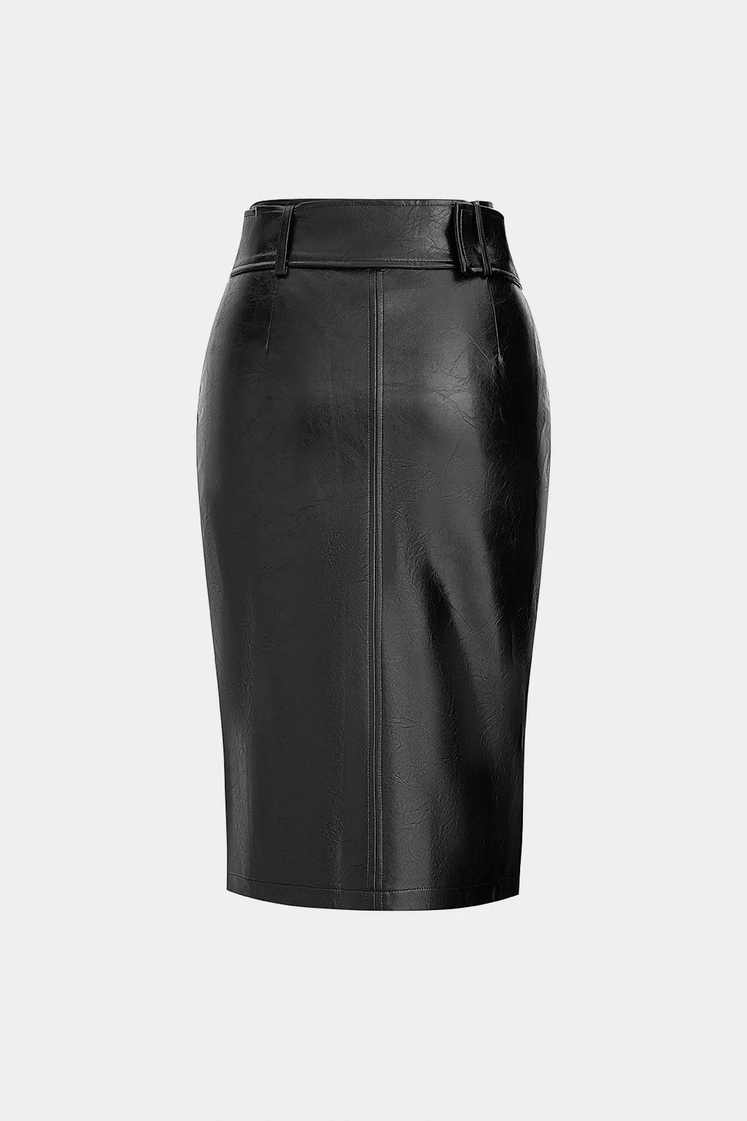 Faux Leather Belted Skirt sold by Micas product image thumbnail 2