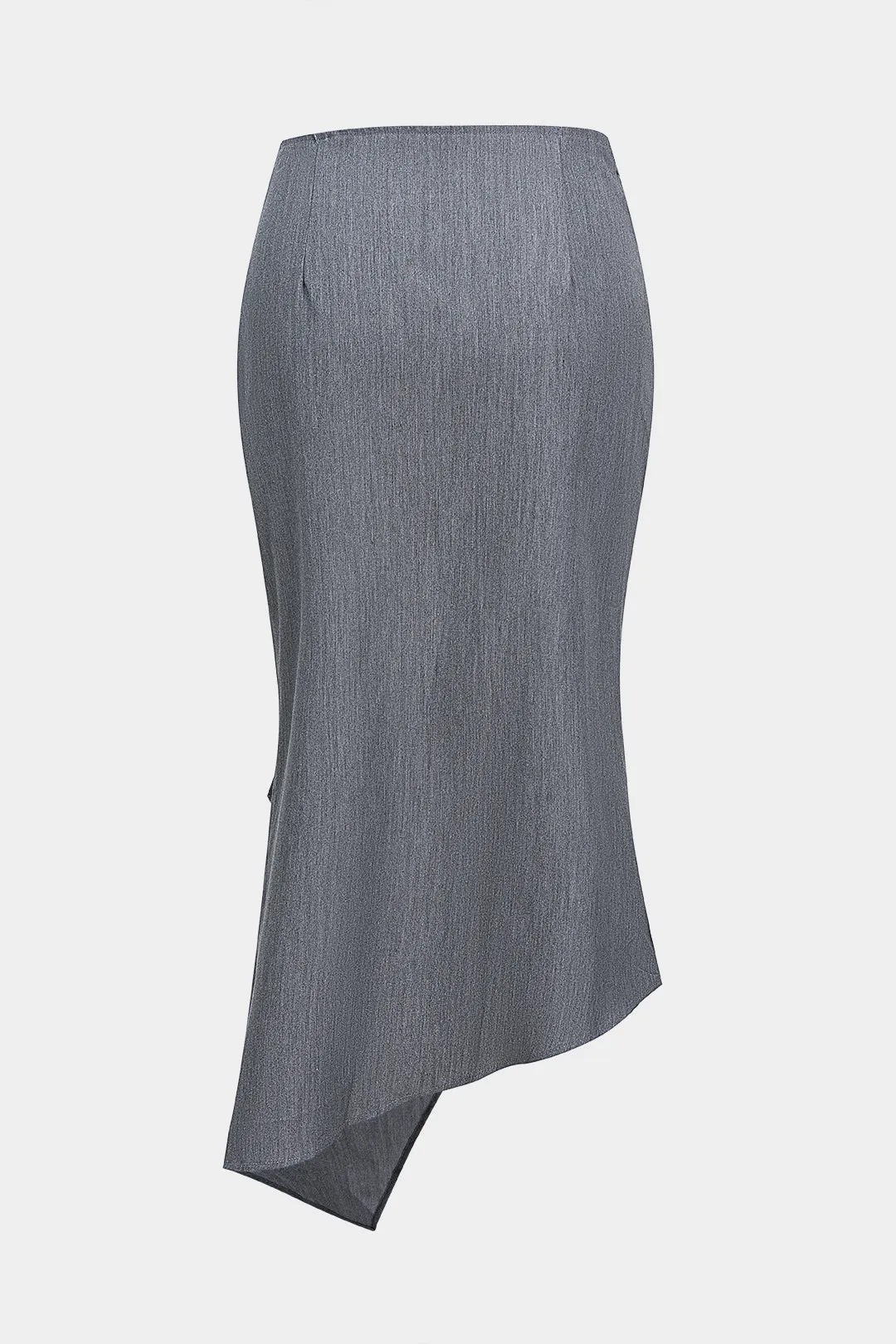 Irregular Ruched Asymmetrical Button Skirt sold by Micas product image thumbnail 2