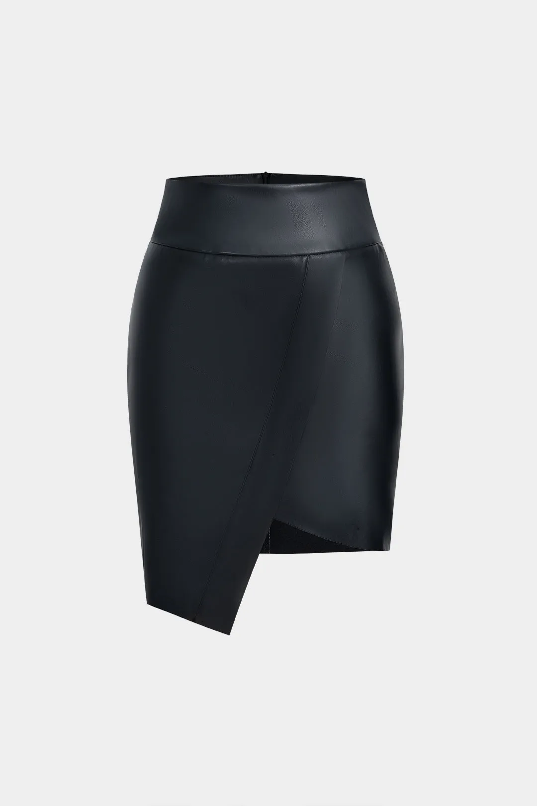 Faux Leather Zipper Skirt sold by Micas