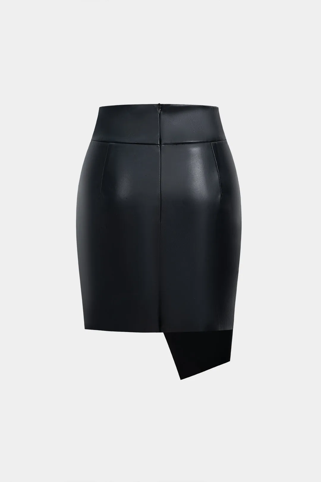 Faux Leather Zipper Skirt sold by Micas product image thumbnail 2