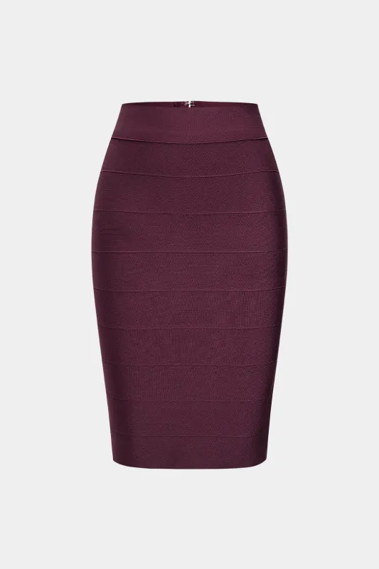 High Waist Zipper Bodycon Skirt sold by Micas