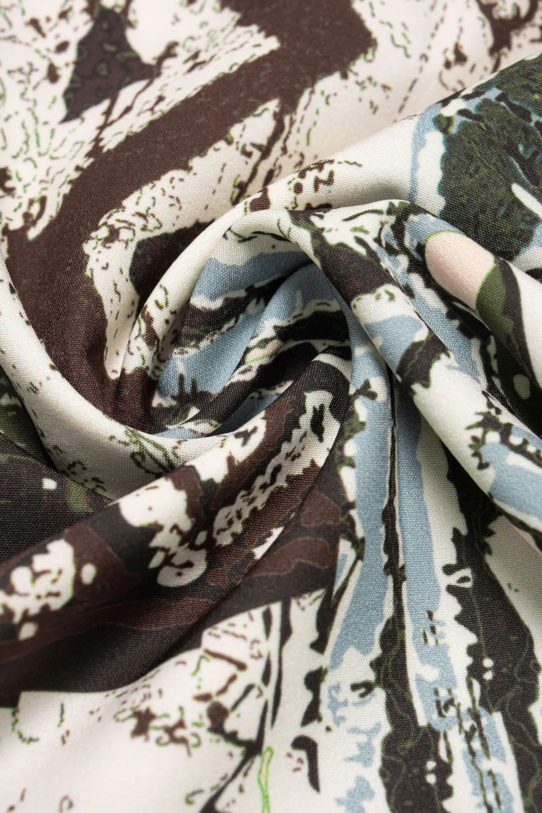 Satin One Shoulder Tie-Up Sleeveless Top And Geometric Print Wide-Leg Pants Set sold by Micas product image thumbnail 3