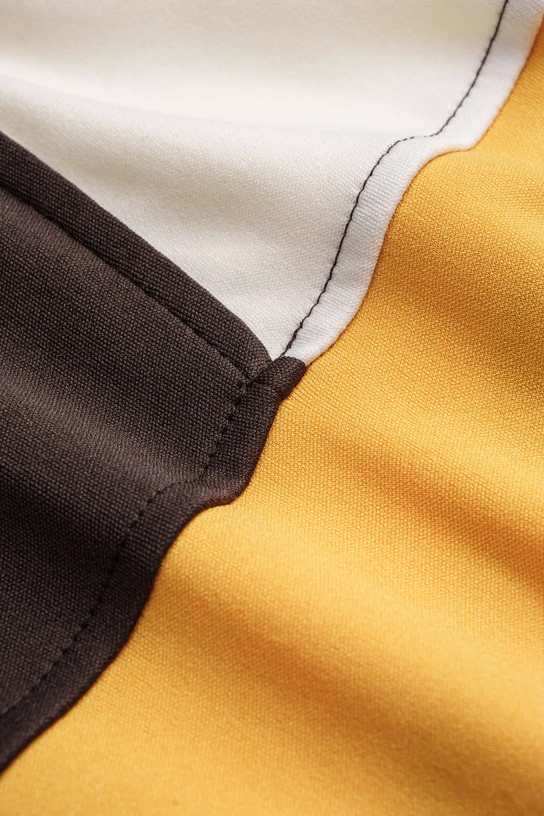 Contrast Lapel Zipper Drawstring Long-Sleeve Cardigan And High Waist Pants Set sold by Micas product image thumbnail 5