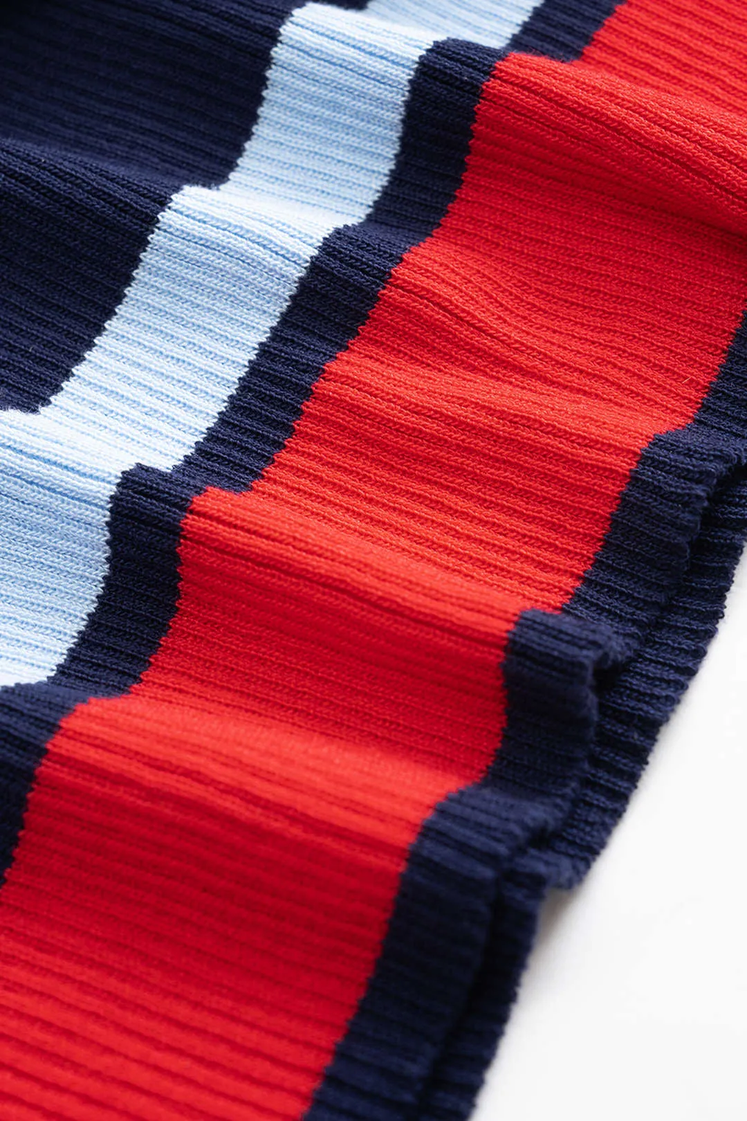 Knit Contrast Polo Collar Button Short Sleeve Dress sold by Micas product image thumbnail 4