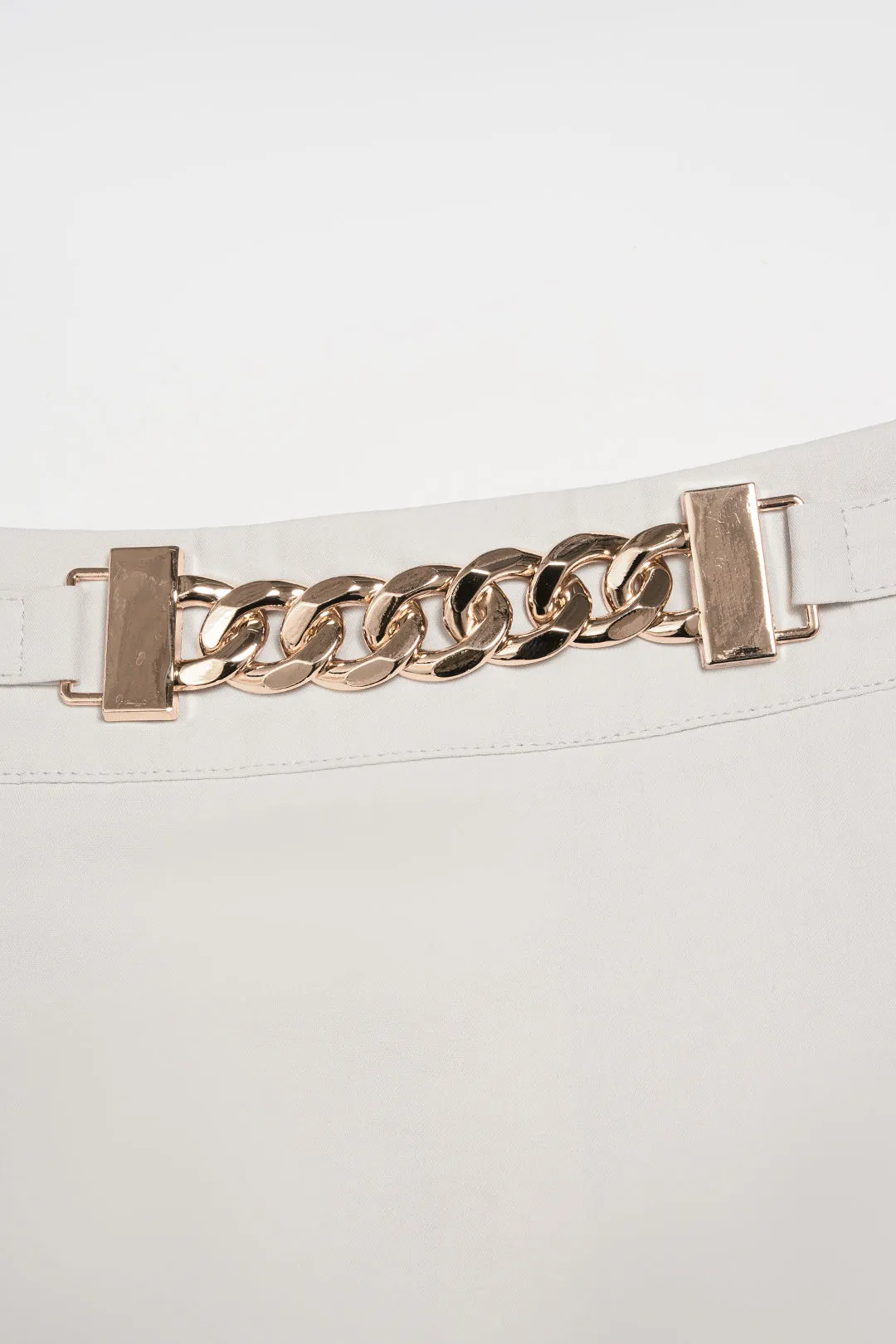 Metallic Decor Zipper High Waist Skirt sold by Micas product image thumbnail 3