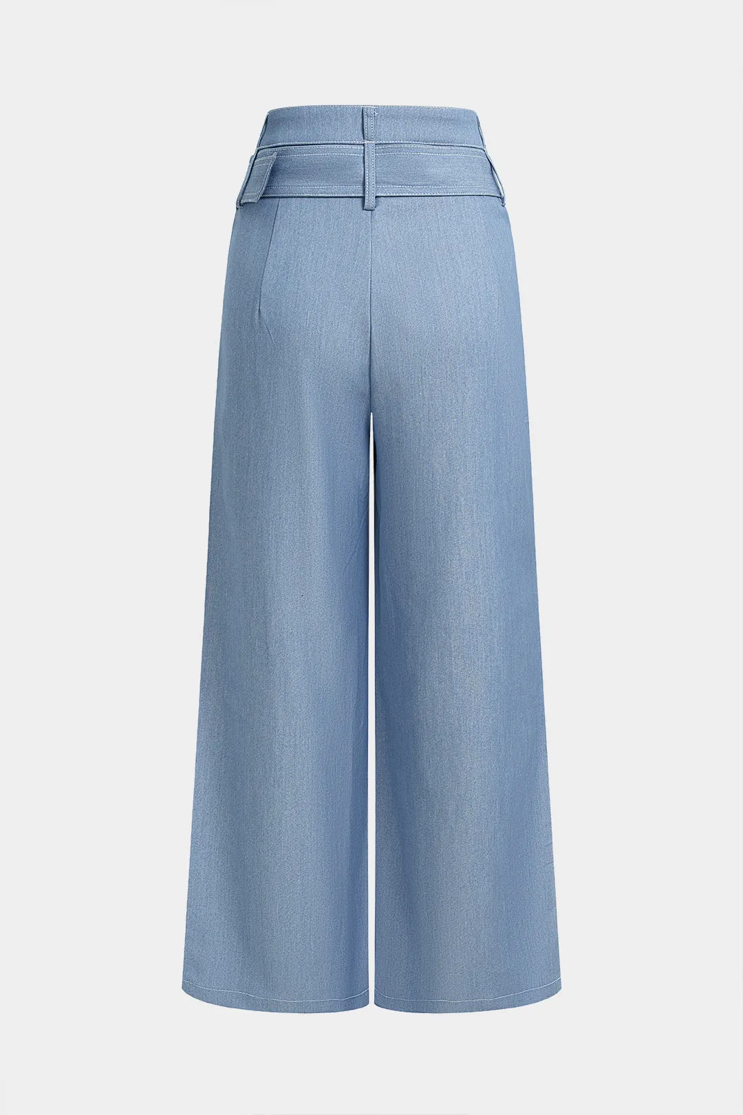 Belted Pocket High Waist Wide Leg Pants sold by Micas product image thumbnail 2