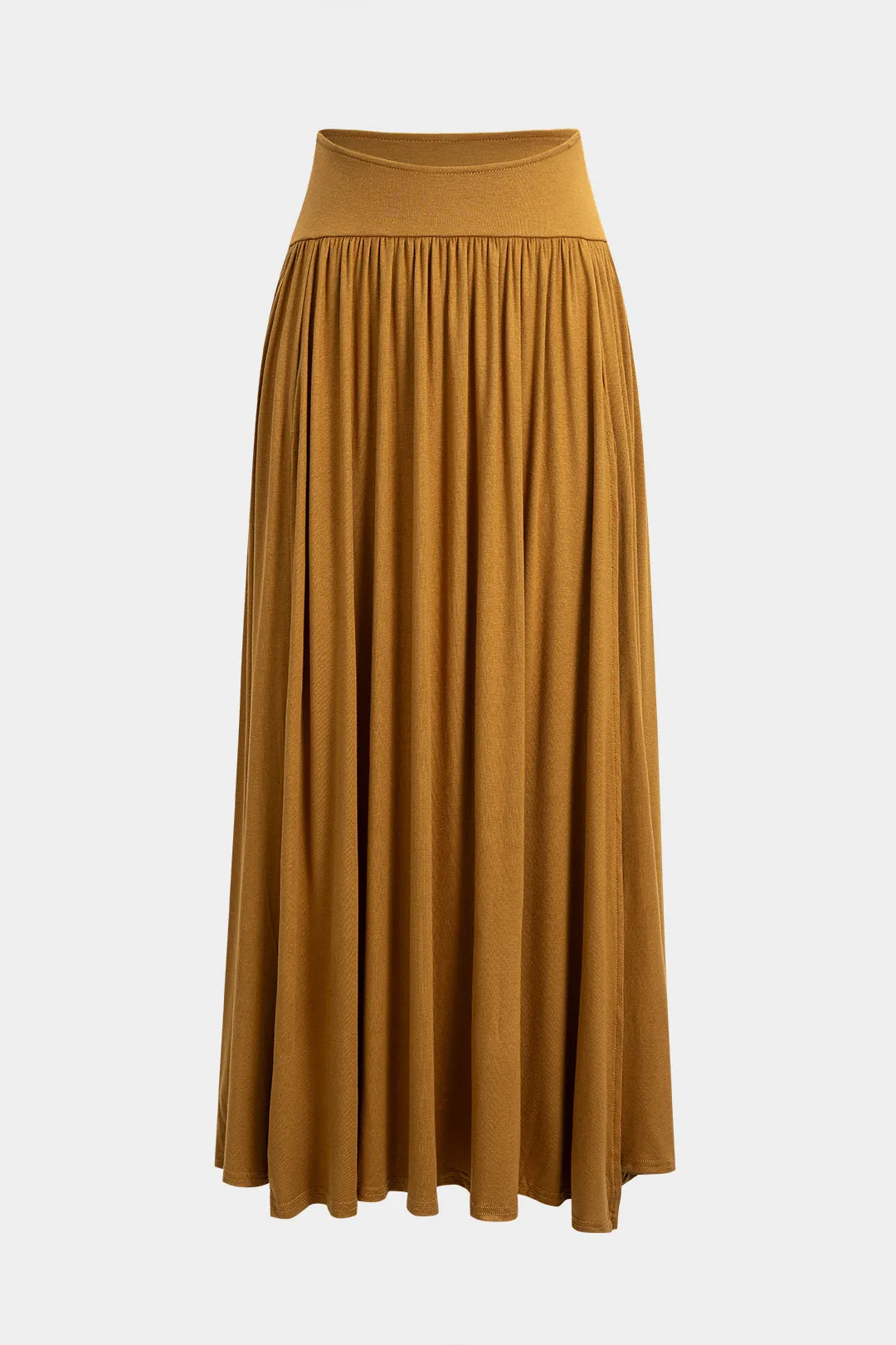 Solid Ruched Skirt sold by Micas