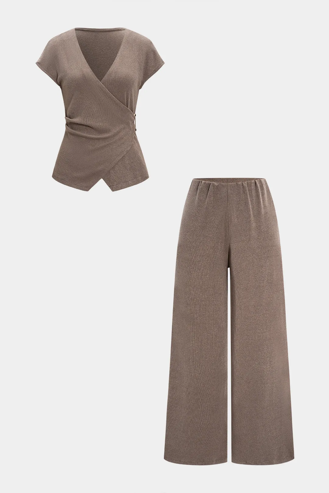 Ruched Wide Leg Trousers sold by Micas product image thumbnail 3