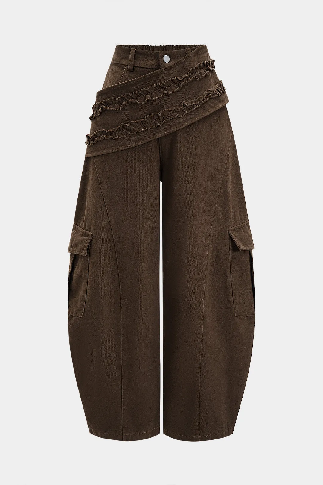 Denim Scallop Edge Straight Leg Jeans sold by Micas