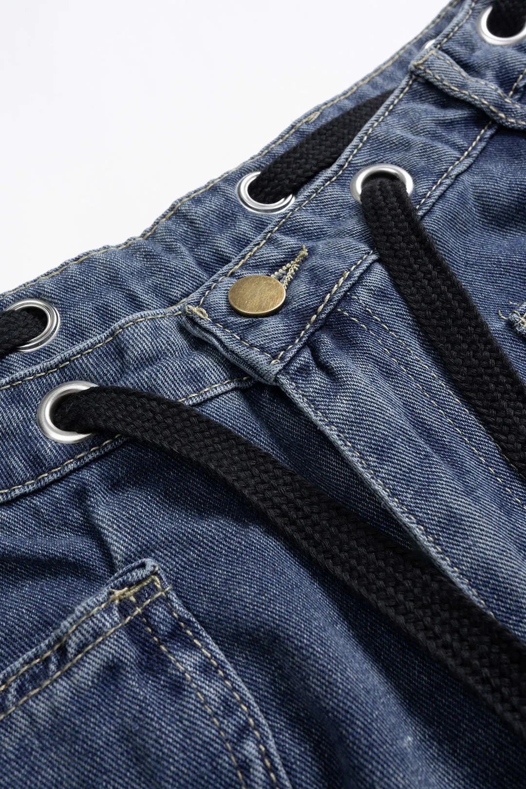 Denim Tie Front Jeans sold by Micas product image thumbnail 3