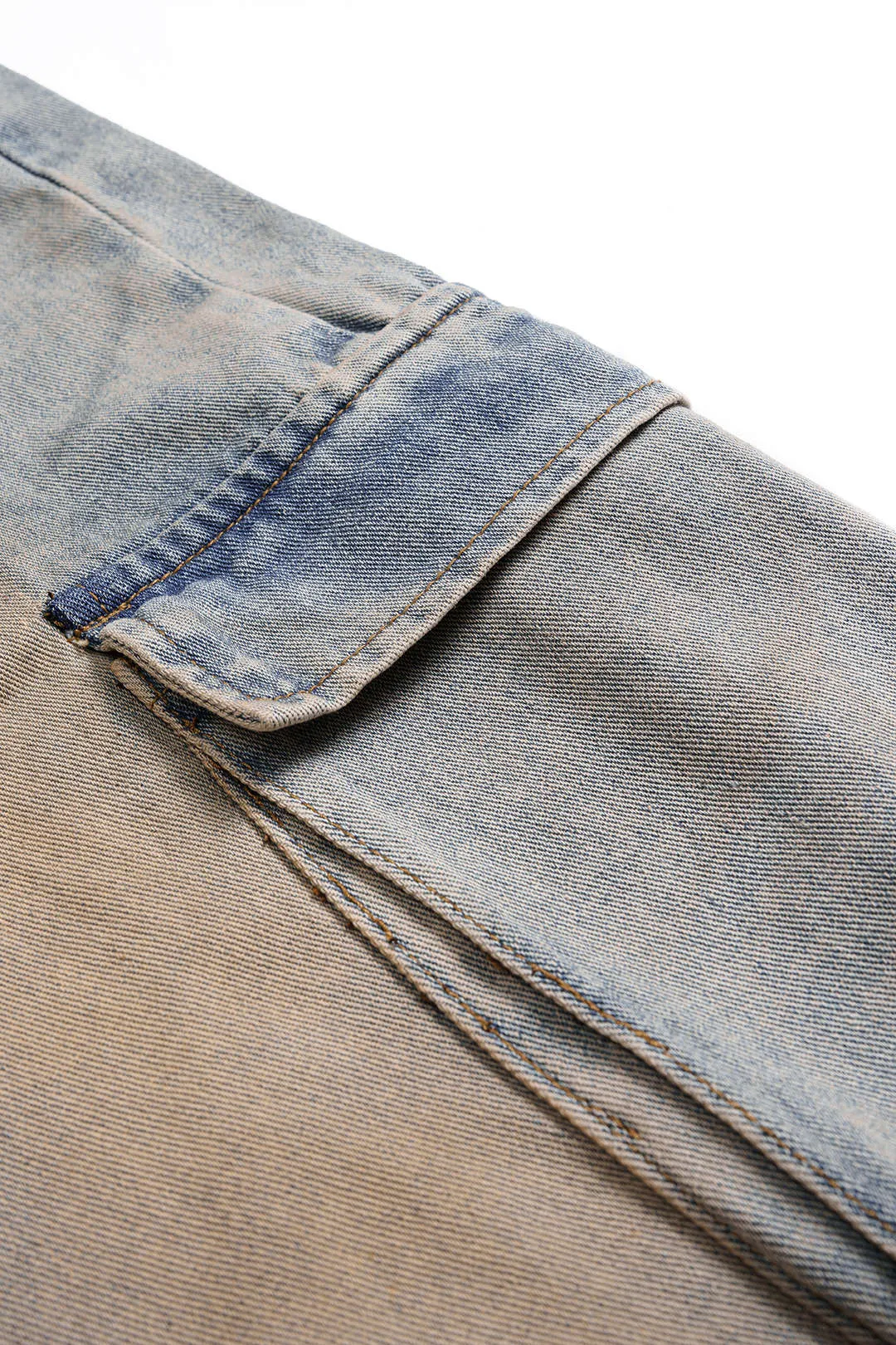 Denim Washed Belted Jeans sold by Micas product image thumbnail 4