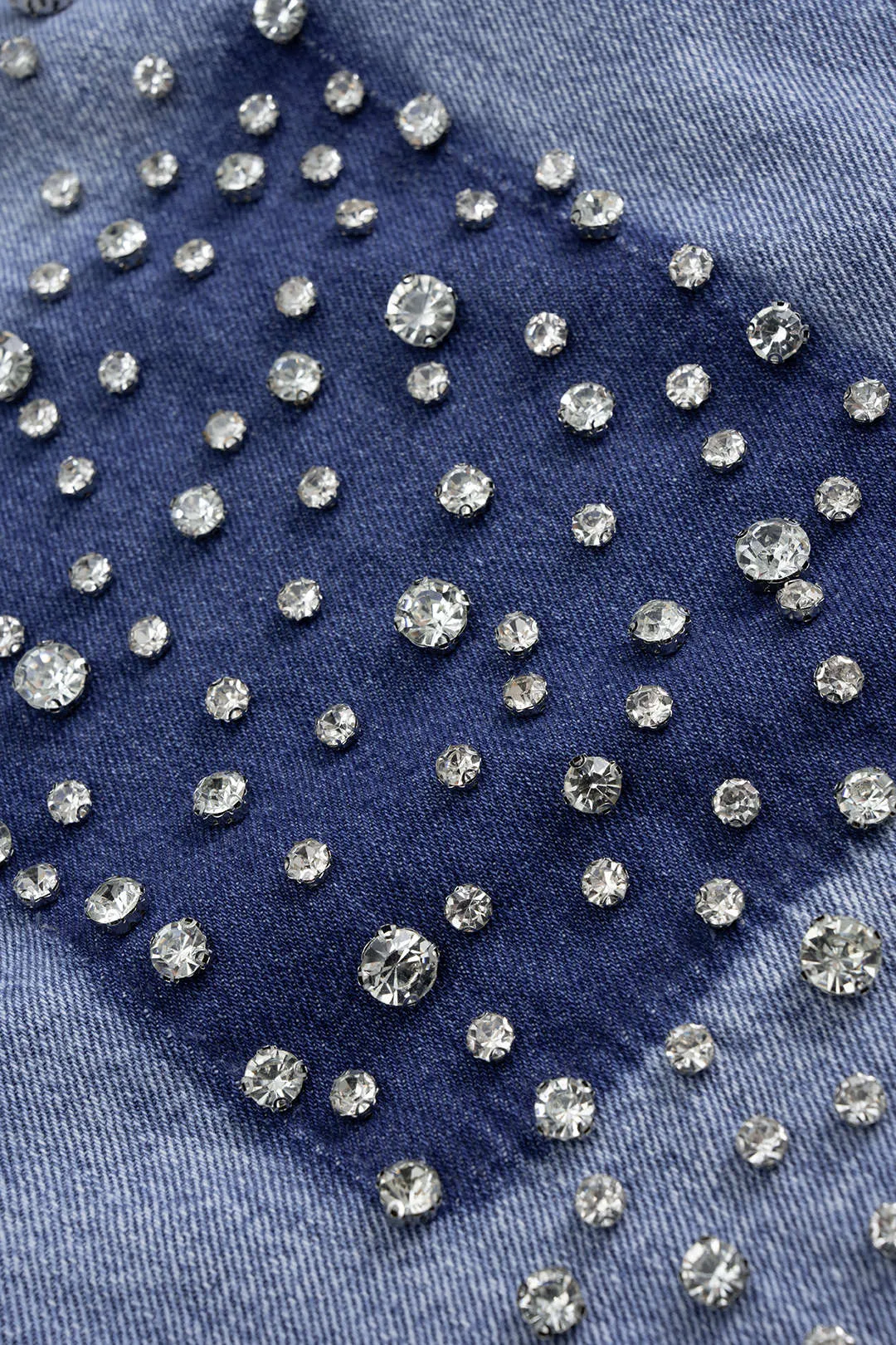 Denim Rhinestone Decor Outerwear sold by Micas product image thumbnail 4