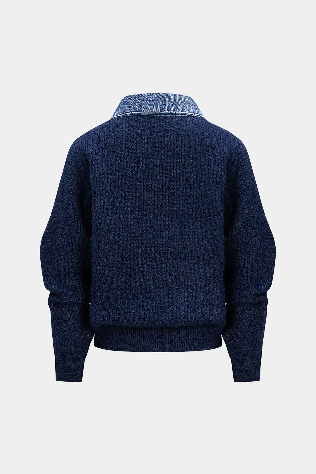 Knit Patchwork Pocket Long-Sleeve Top sold by Micas product image thumbnail 2