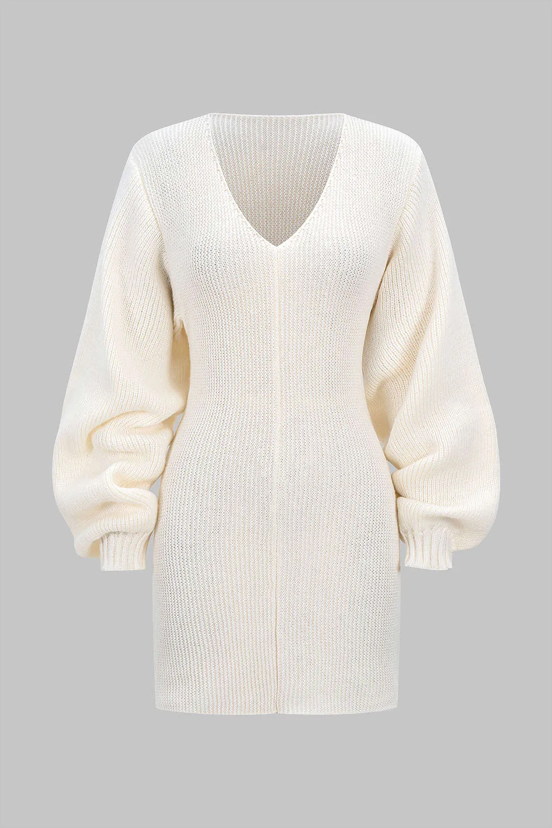 V-Neck Batwing Long Sleeve Dress sold by Micas