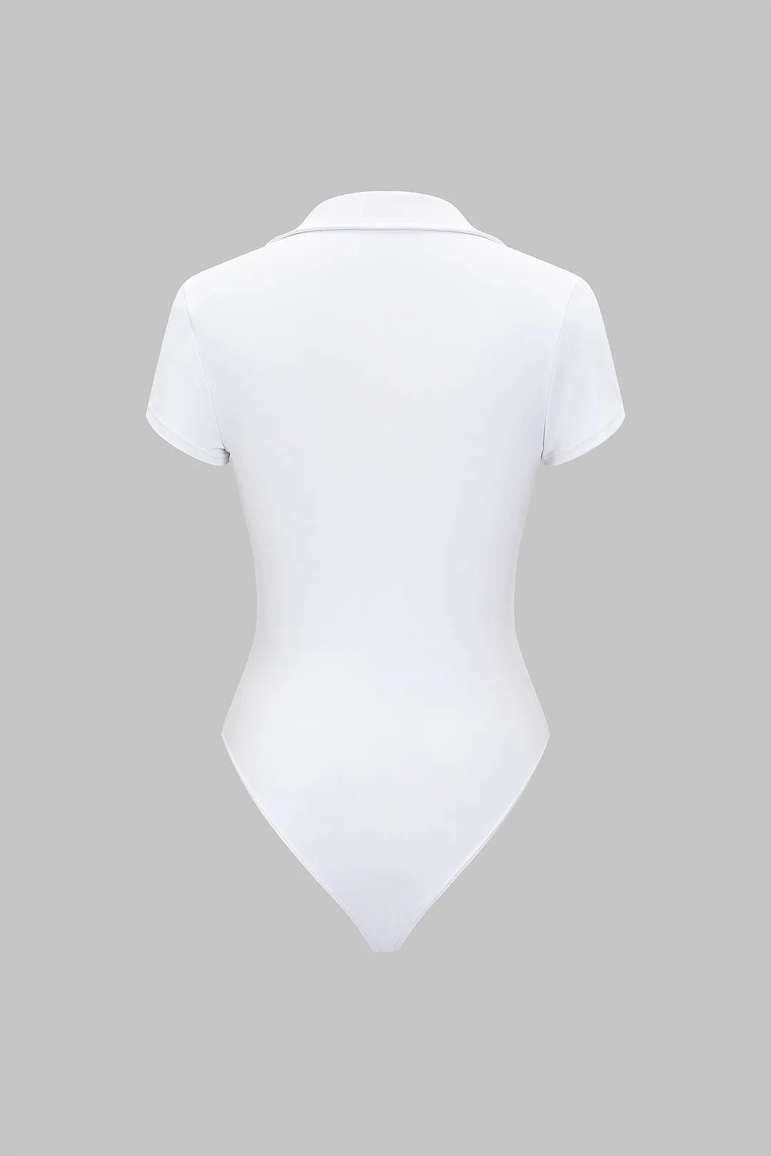 Solid Button Short Sleeve Bodysuit sold by Micas product image thumbnail 2