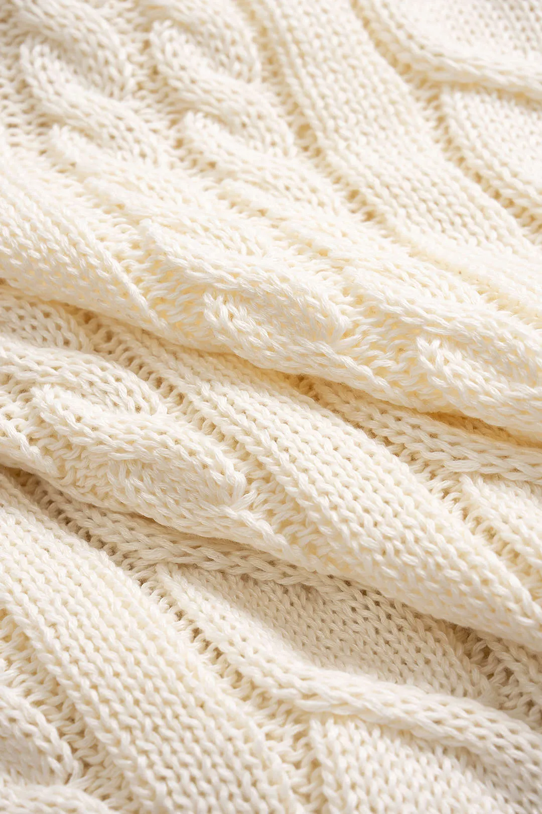 Knit V-Neck Asymmetrical Long-Sleeve Top sold by Micas product image thumbnail 4