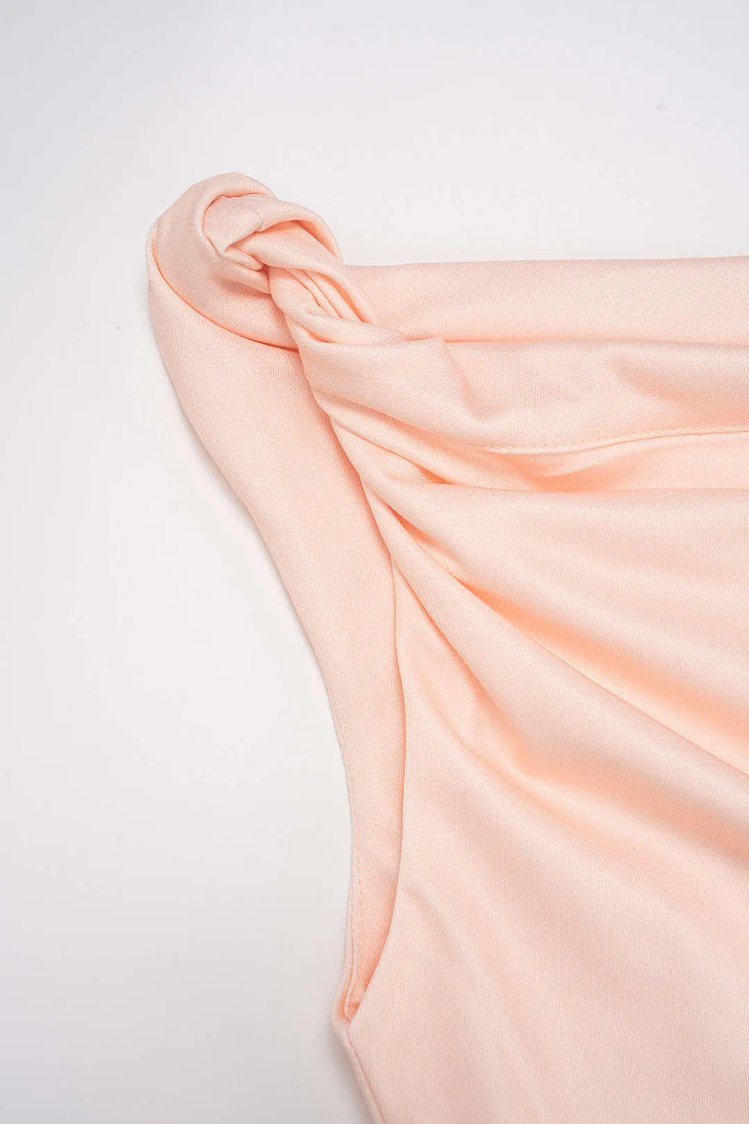 Ombre Print One Shoulder Twist Knot Sleeveless Maxi Dress sold by Micas product image thumbnail 3