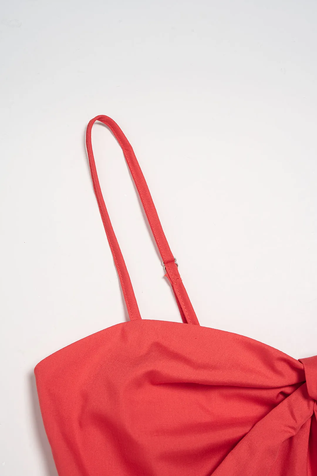 Embroidery Bow Cut Out Zipper Sleeveless Midi Dress sold by Micas product image thumbnail 4