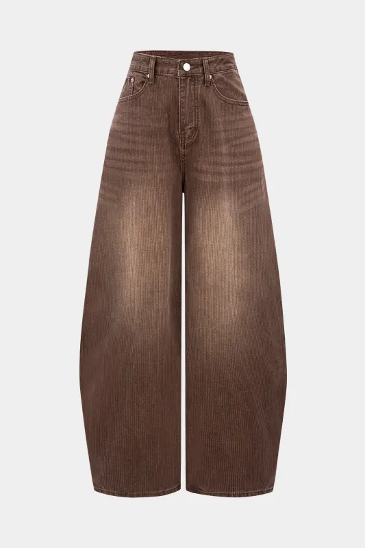 Denim Washed Wide Leg Jeans sold by Micas