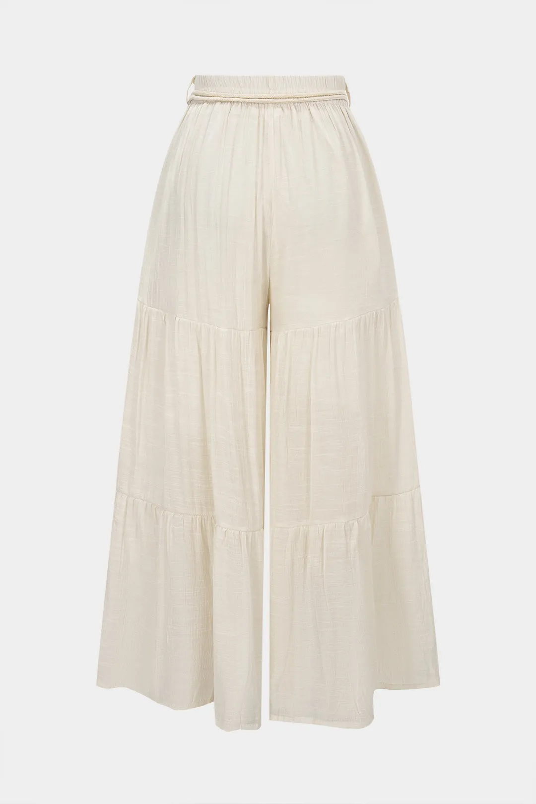 Belted Ruched High Waist Wide Leg Pants sold by Micas product image thumbnail 2