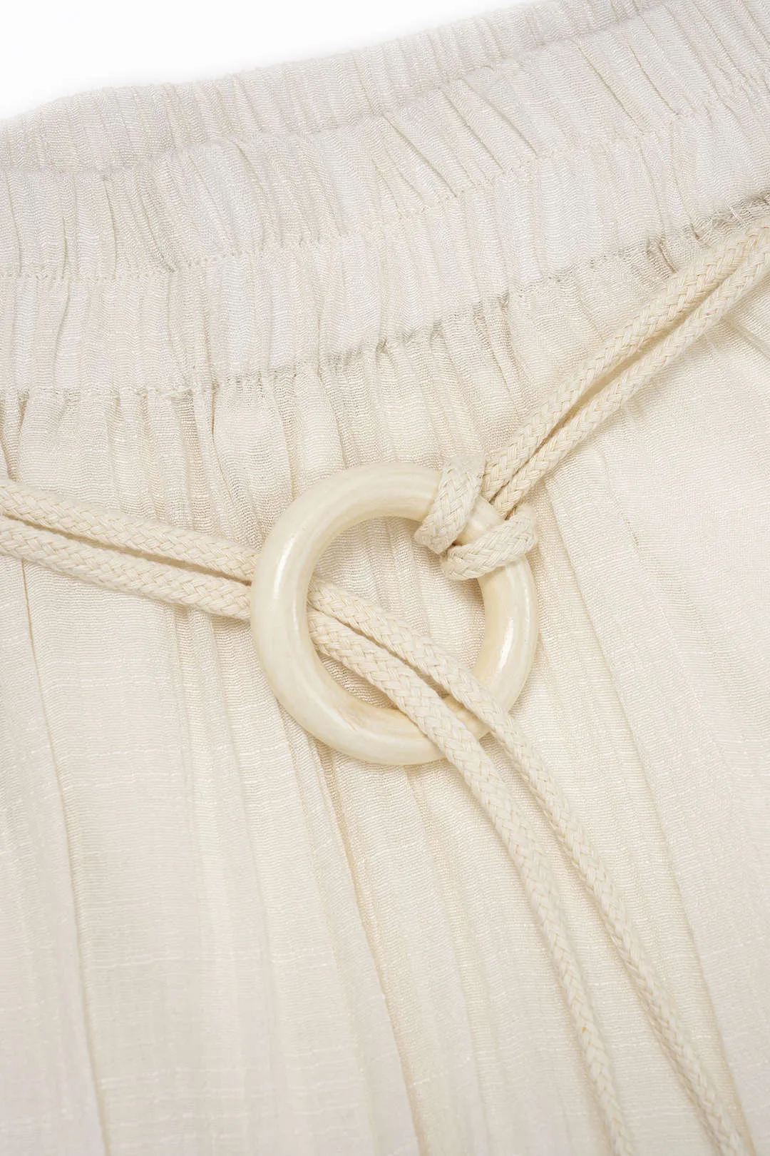 Belted Ruched High Waist Wide Leg Pants sold by Micas product image thumbnail 3