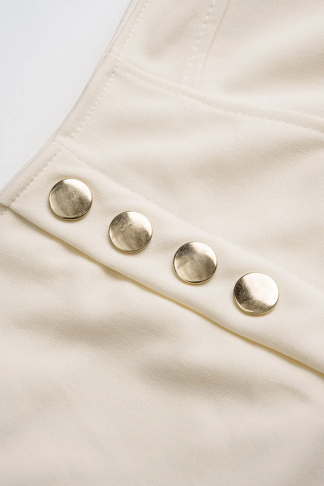 High Waist Button Zipper Wide Leg Shorts sold by Micas product image thumbnail 3