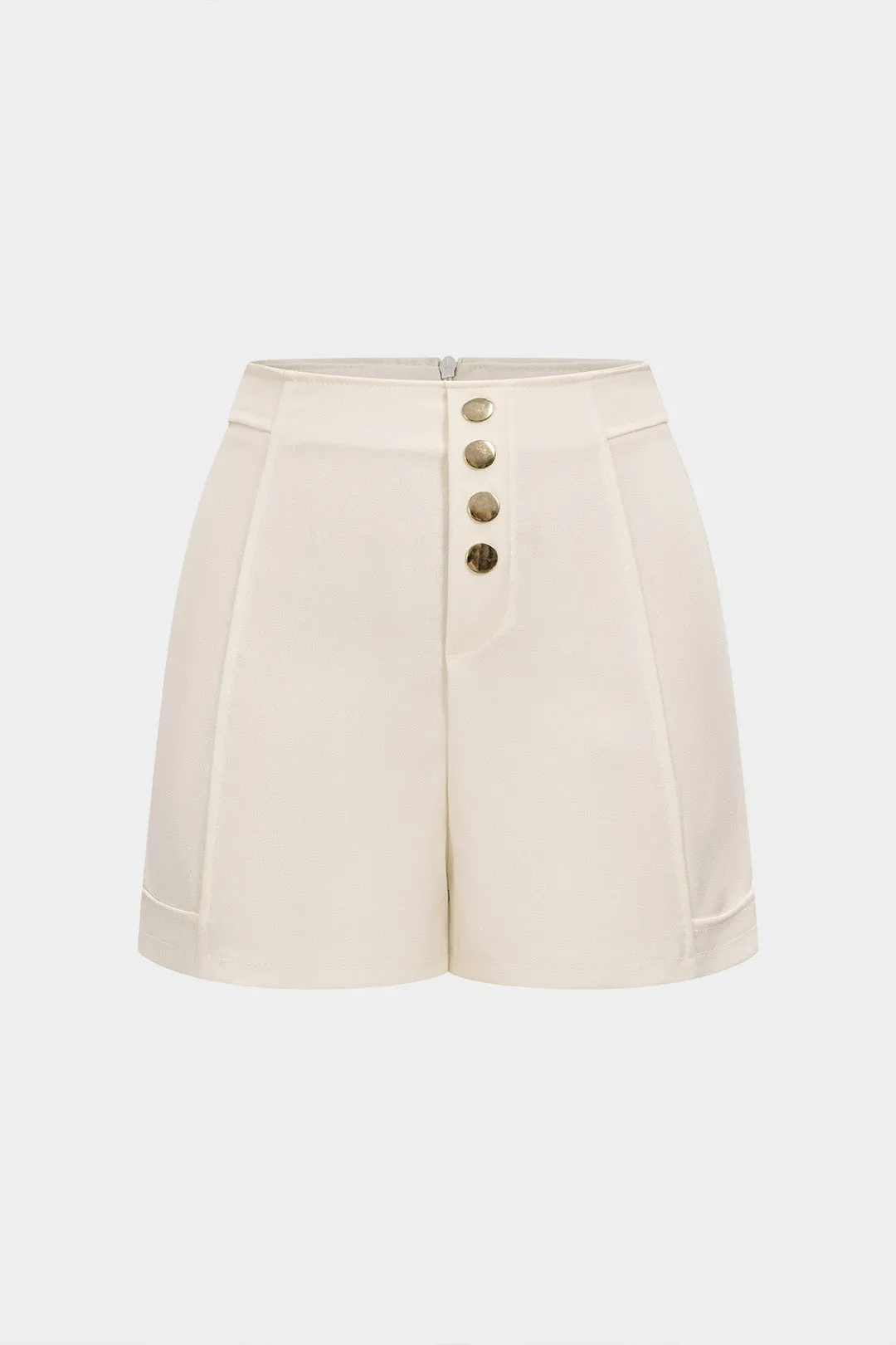 High Waist Button Zipper Wide Leg Shorts sold by Micas