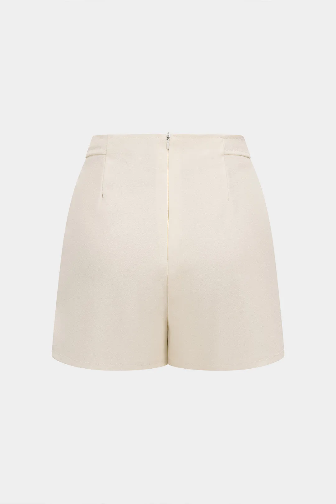 High Waist Button Zipper Wide Leg Shorts sold by Micas product image thumbnail 2