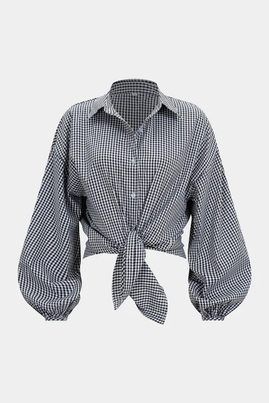 Plaid Print Long Sleeve Shirt sold by Micas