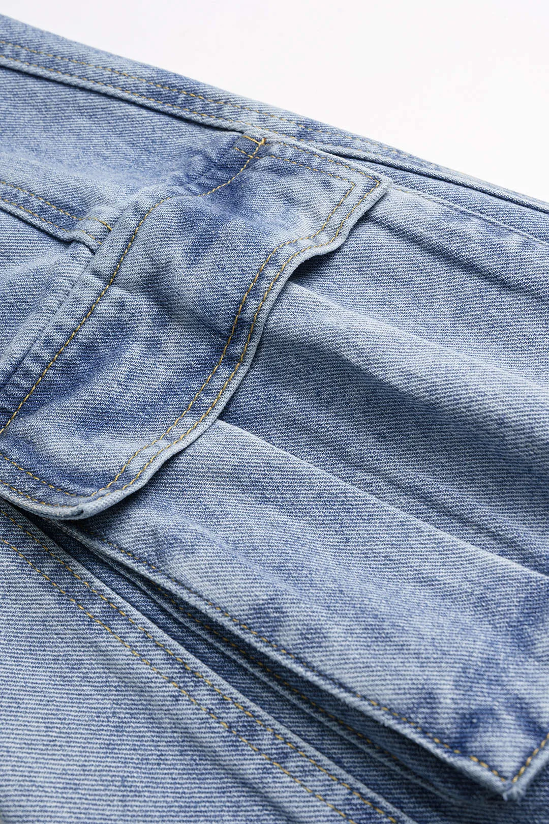 Denim Pocket Wide Leg Jeans sold by Micas product image thumbnail 3