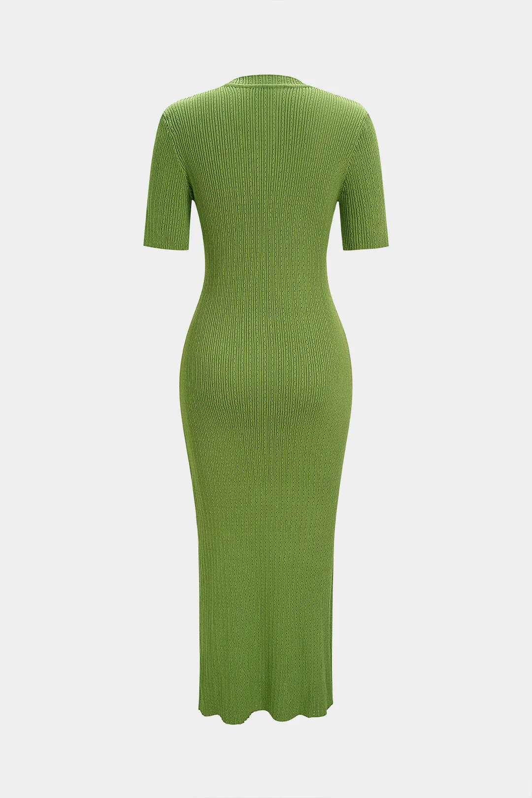 Knit Cut Out Tie-Up Short Sleeve Dress sold by Micas product image thumbnail 2