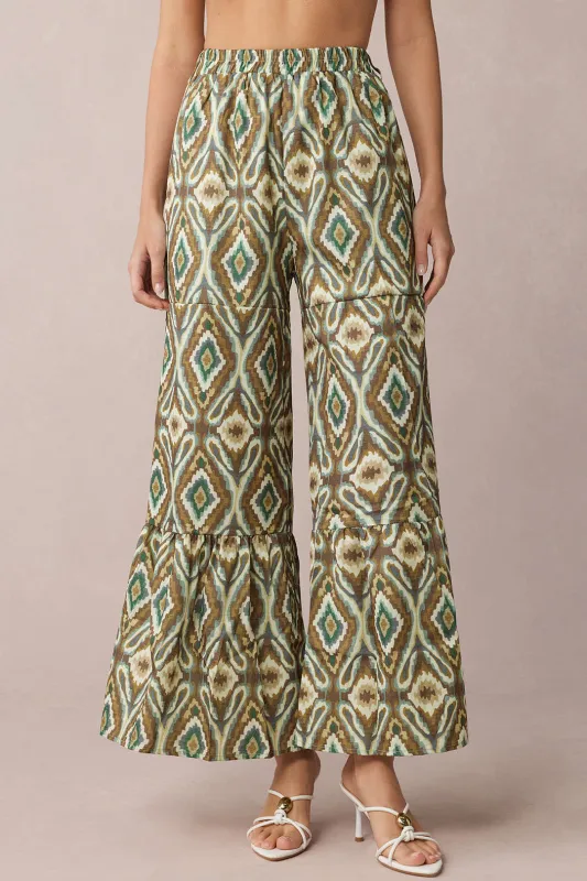 Bohemian Print High Waist Wide Leg Pants sold by Micas