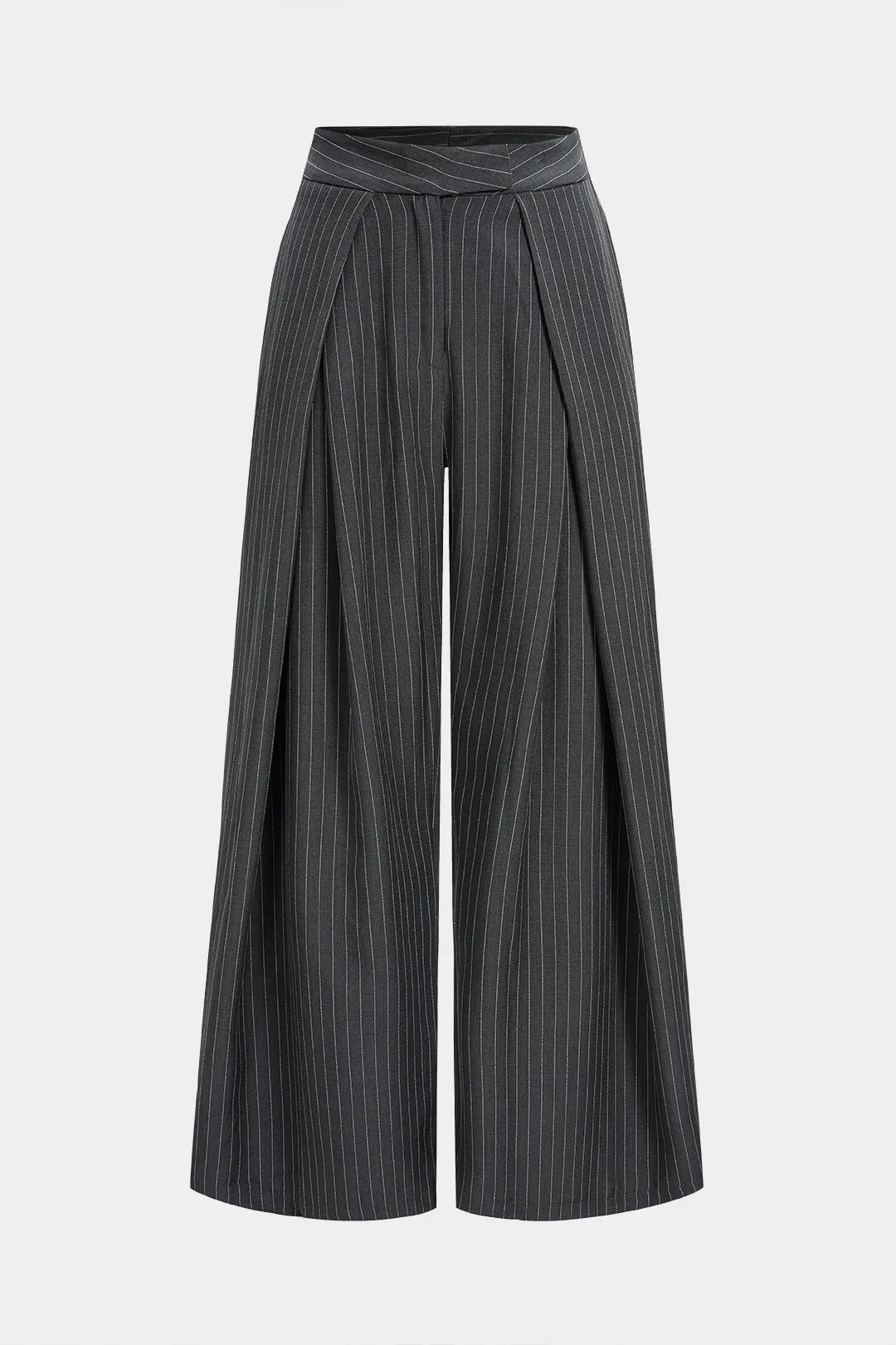 Pinstripe High Waist Wide Leg Pants sold by Micas