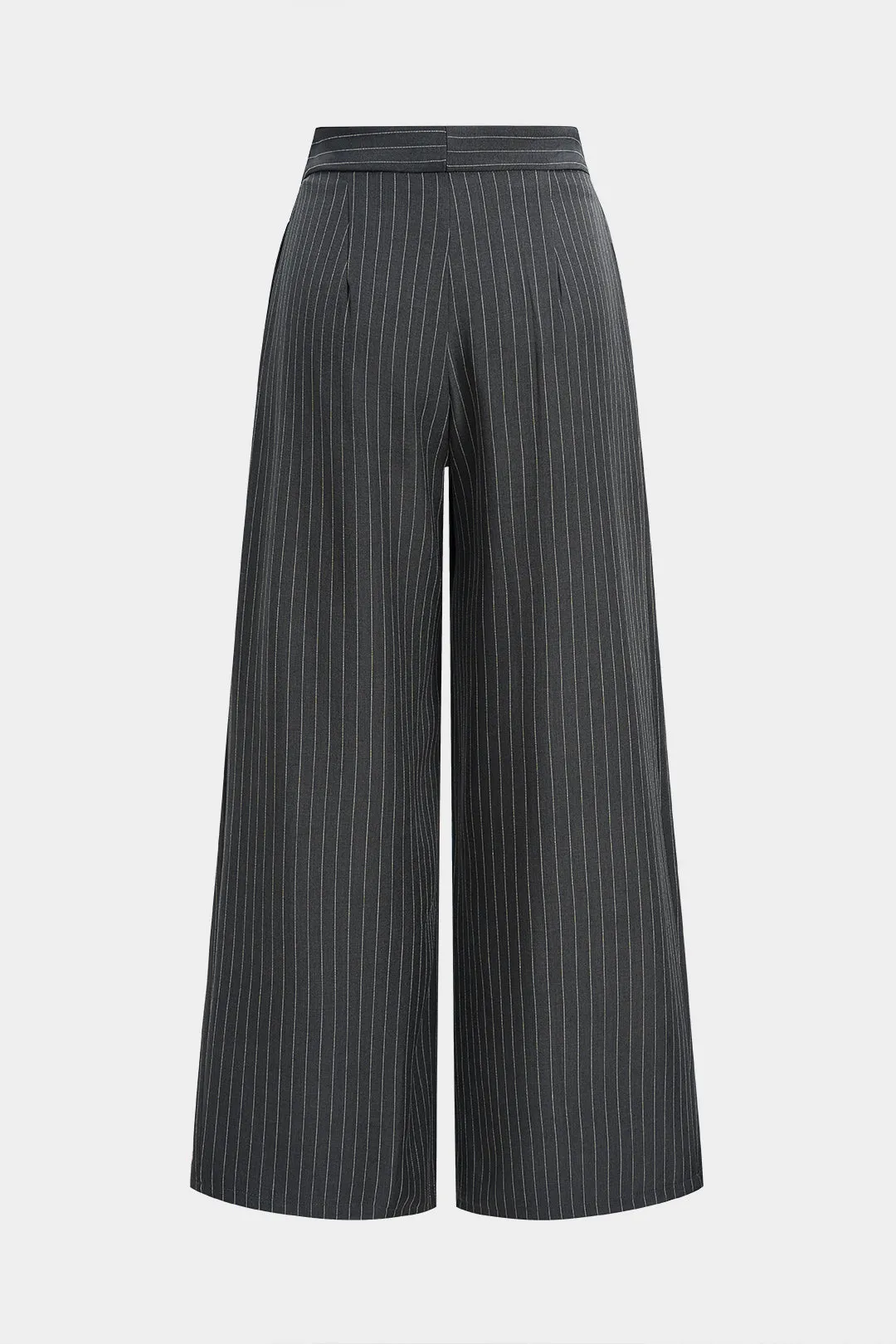 Pinstripe High Waist Wide Leg Pants sold by Micas product image thumbnail 2
