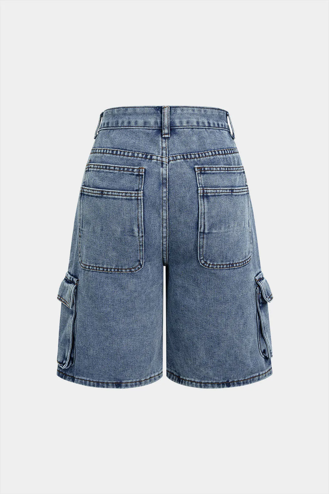 Denim Pocket Wide Leg Shorts sold by Micas product image thumbnail 2