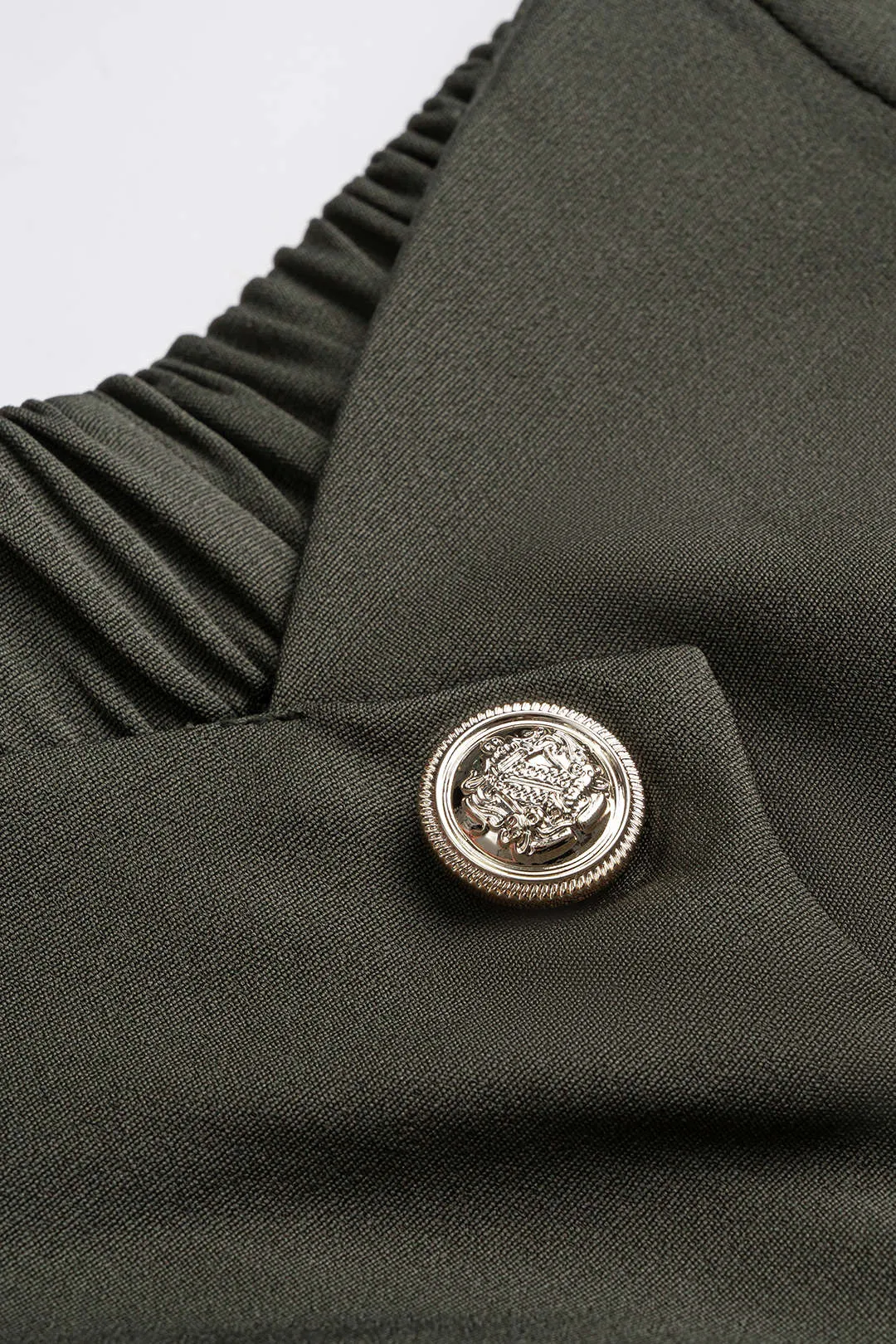 Button Shirred Waistband Wide Leg Pants sold by Micas product image thumbnail 3