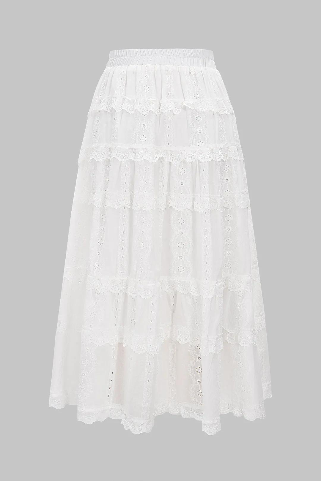 Patchwork Lace Hollow Out Skirt sold by Micas product image thumbnail 2