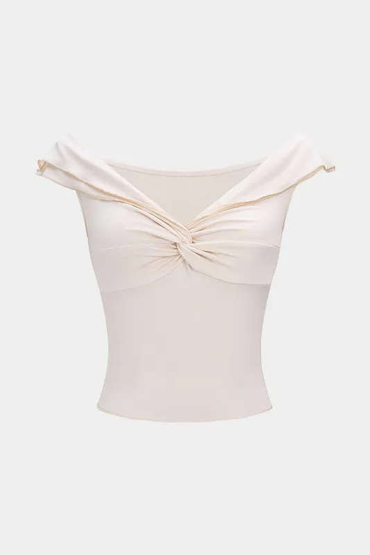 V-Neck Twist Knot Sleeveless Top sold by Micas