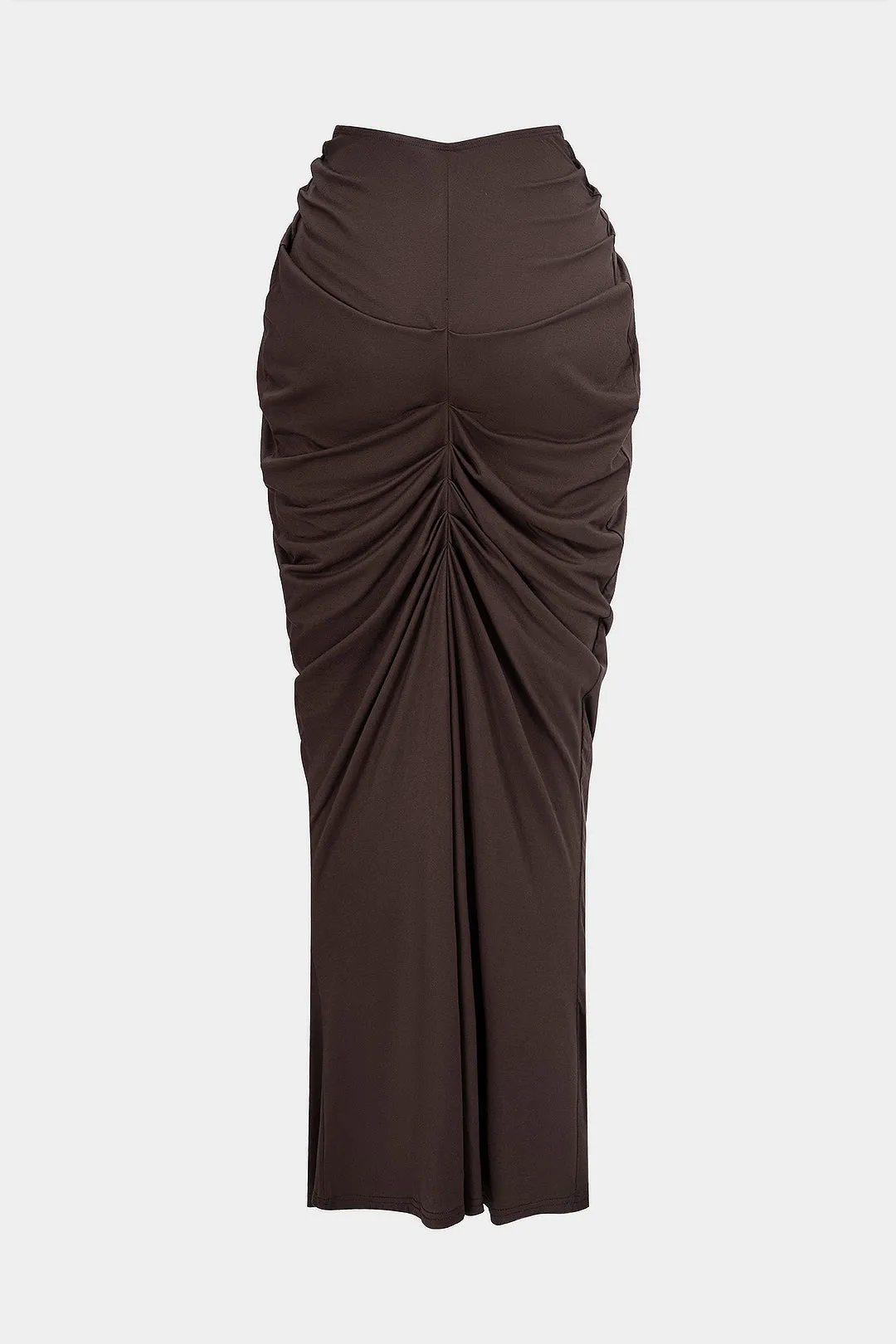 Solid Ruched High Waist Skirt sold by Micas product image thumbnail 2