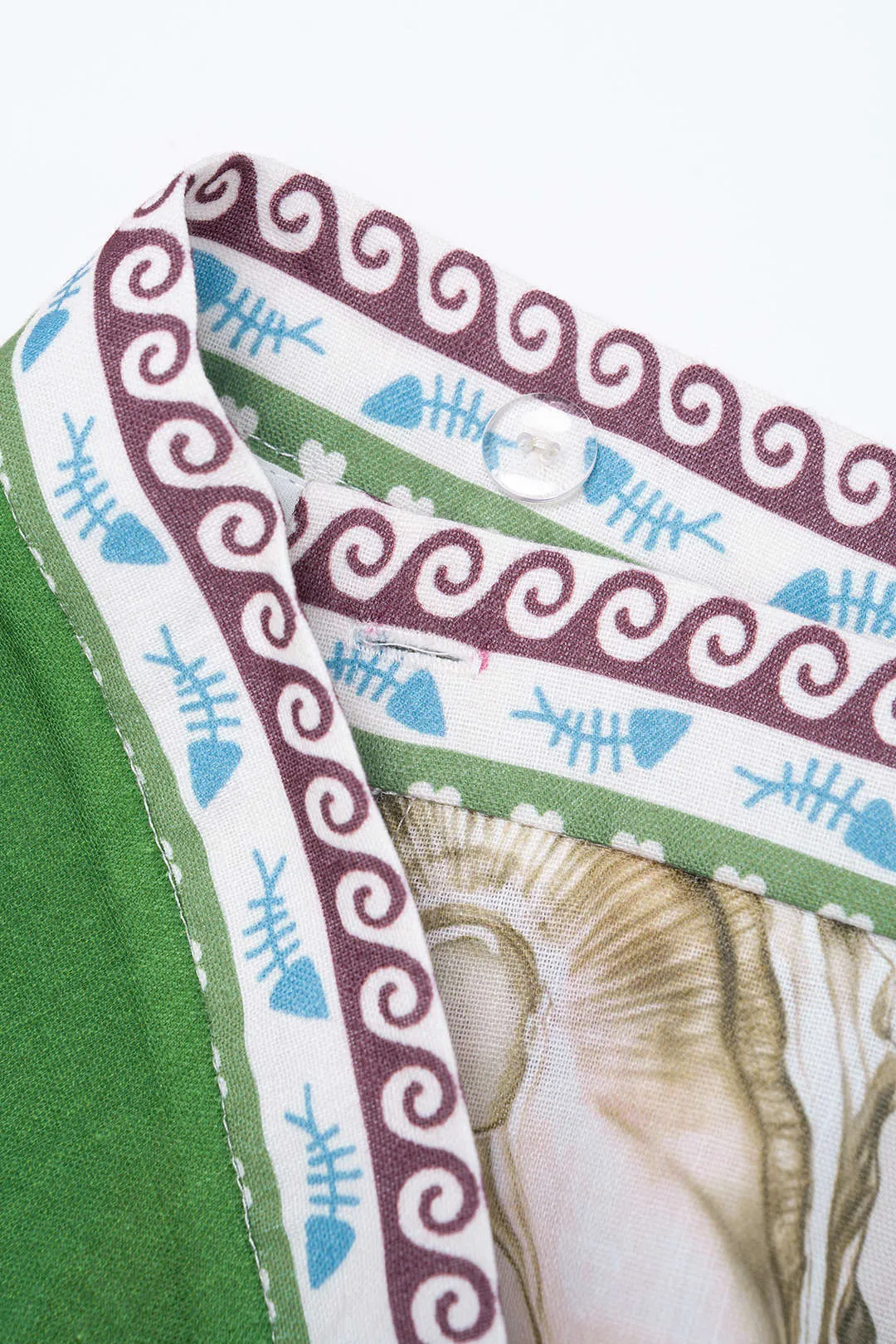 Contrast Artistic Print Wrap Asymmetrical Skirt sold by Micas product image thumbnail 3