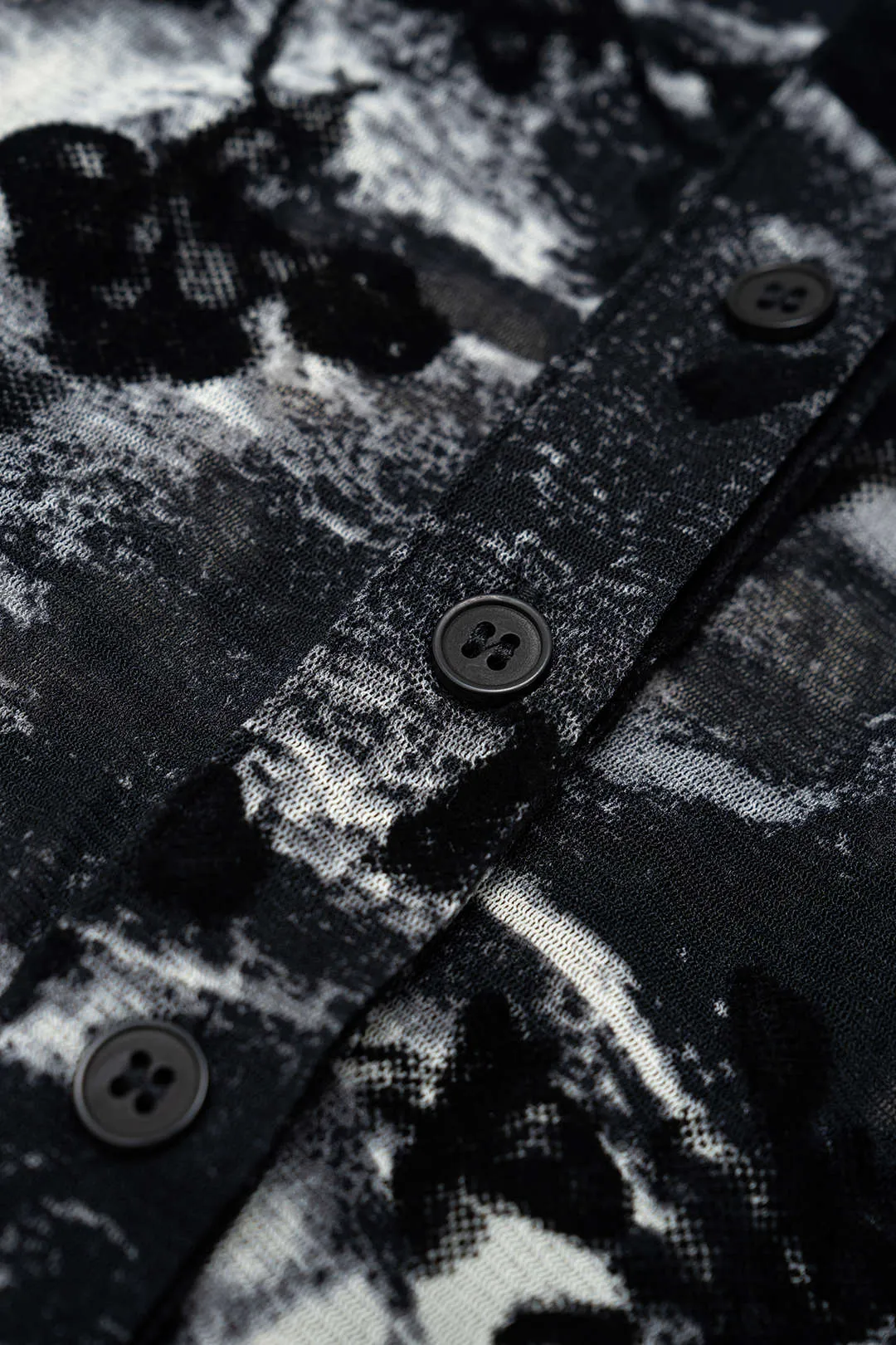 Sheer Floral Print Lapel Long Sleeve Top sold by Micas product image thumbnail 4