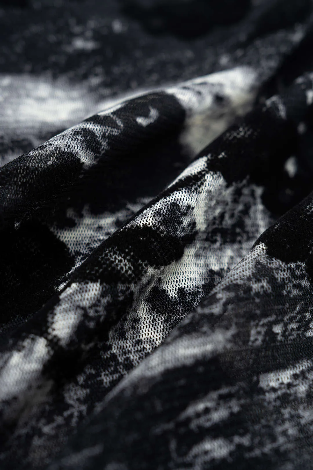 Sheer Floral Print Lapel Long Sleeve Top sold by Micas product image thumbnail 5