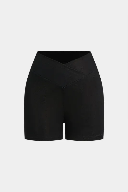 Solid High Waist Shorts sold by Micas