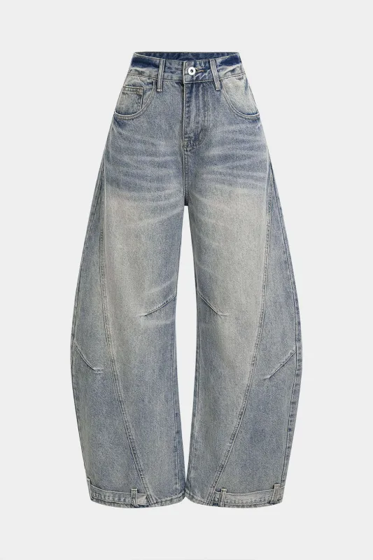 Denim Pocket Wide Leg Jeans sold by Micas