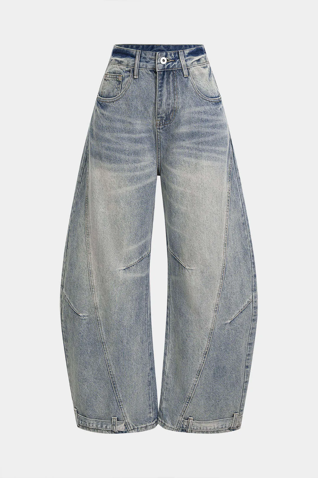 Denim Pocket Wide Leg Jeans sold by Micas