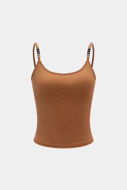 Beaded Ribbed Cami Top sold by Micas