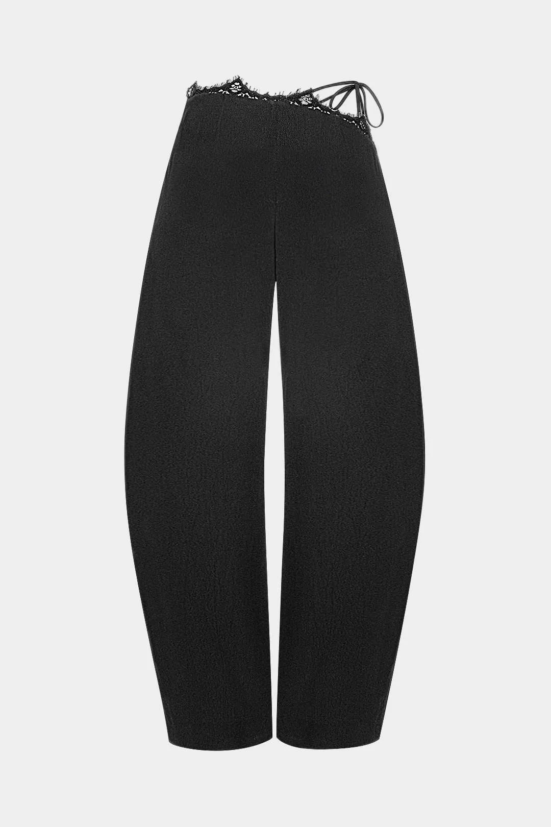 Lace Trim Tie Asymmetrical Wide Leg Pants sold by Micas product image thumbnail 2